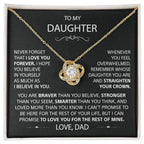 Heart Knot Pendant Necklace for Daughters - A Thoughtful Gift from Dad for Christmas 2024