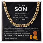Stylish Stainless Steel Cuban Chain Necklace - The Perfect Gift for Your Son from Dad, Ideal for Birthdays and Anniversaries!
