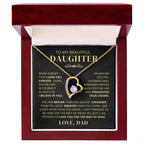 Heart Knot Pendant Necklace for Daughters - A Thoughtful Gift from Dad for Christmas 2024