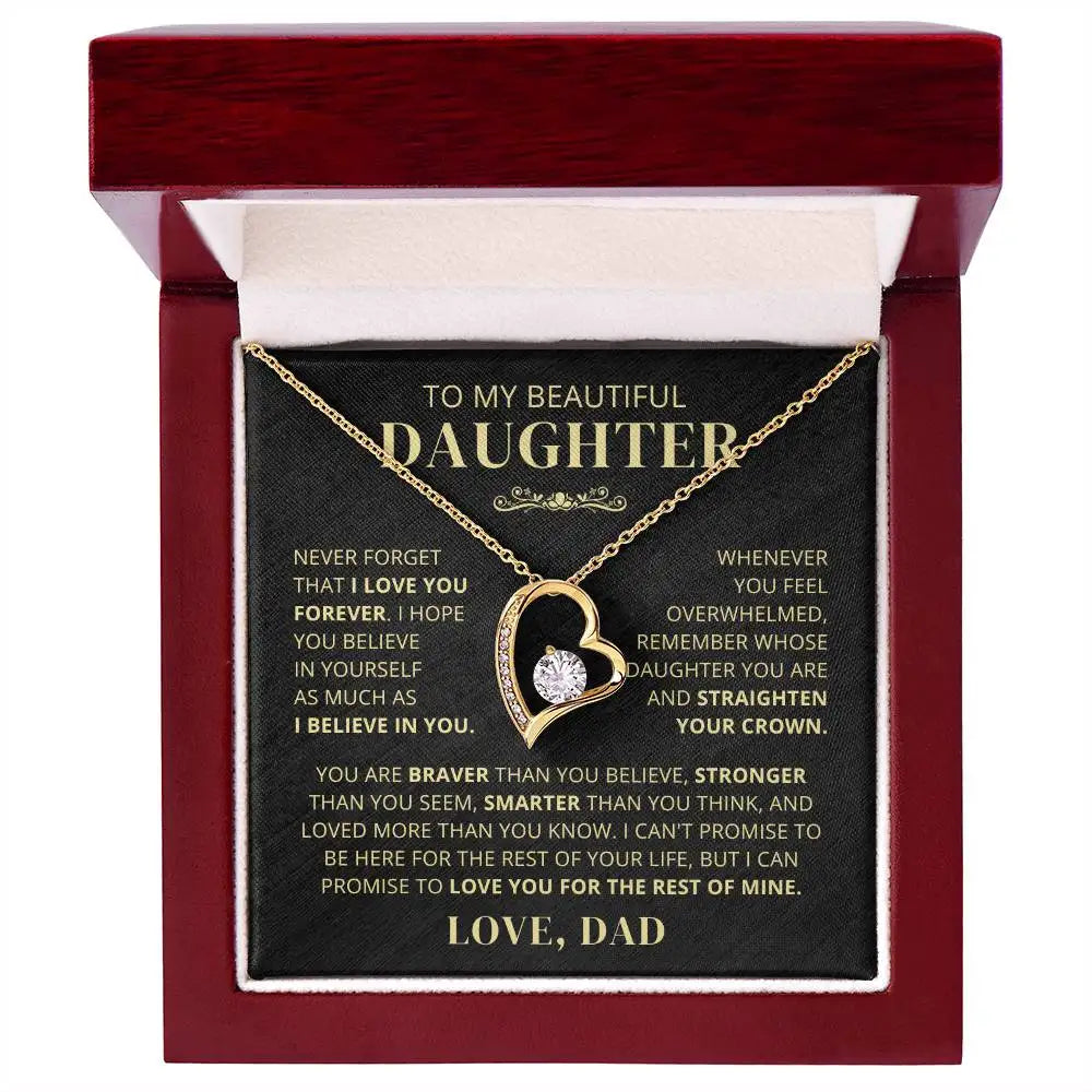 Heart Knot Pendant Necklace for Daughters - A Thoughtful Gift from Dad for Christmas 2024