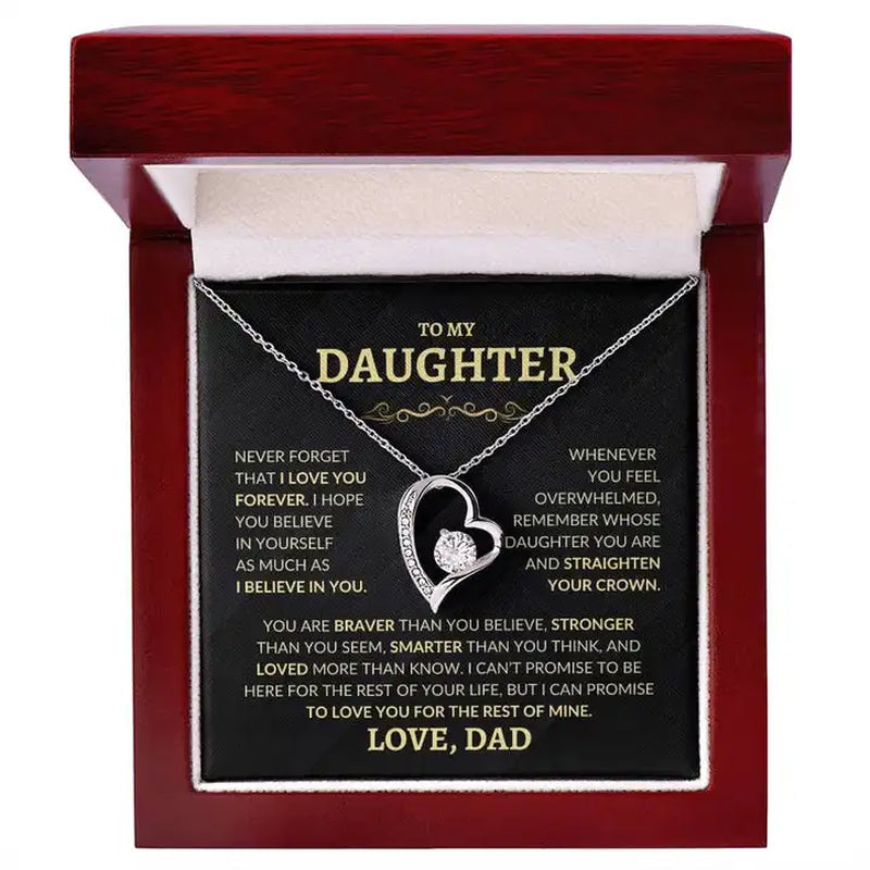 Heart Knot Pendant Necklace for Daughters - A Thoughtful Gift from Dad for Christmas 2024
