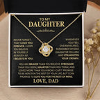 Heart Knot Pendant Necklace for Daughters - A Thoughtful Gift from Dad for Christmas 2024