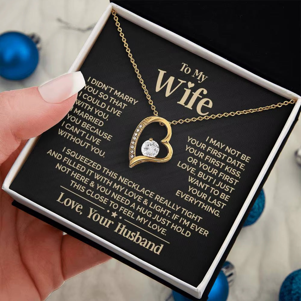 Express Your Love with the Heart-Shaped Necklace for Your Beloved Wife - Trendy and Fashionable Jewelry for Special Occasions