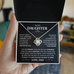 Heart Knot Pendant Necklace for Daughters - A Thoughtful Gift from Dad for Christmas 2024
