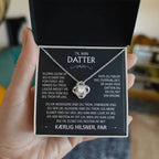 Heart Knot Pendant Necklace for Daughters - A Thoughtful Gift from Dad for Christmas 2024