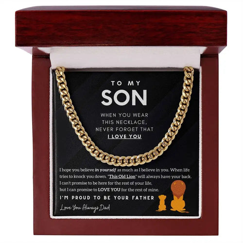 Stylish Stainless Steel Cuban Chain Necklace - The Perfect Gift for Your Son from Dad, Ideal for Birthdays and Anniversaries!