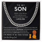 Stylish Stainless Steel Cuban Chain Necklace - The Perfect Gift for Your Son from Dad, Ideal for Birthdays and Anniversaries!