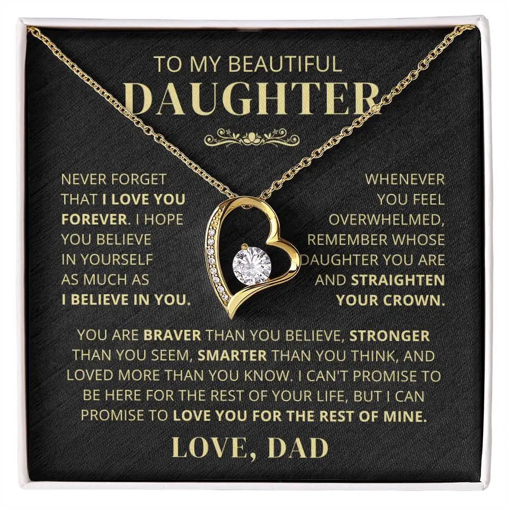 Heart Knot Pendant Necklace for Daughters - A Thoughtful Gift from Dad for Christmas 2024