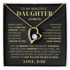 Heart Knot Pendant Necklace for Daughters - A Thoughtful Gift from Dad for Christmas 2024