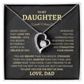 Heart Knot Pendant Necklace for Daughters - A Thoughtful Gift from Dad for Christmas 2024