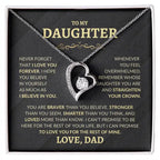 Heart Knot Pendant Necklace for Daughters - A Thoughtful Gift from Dad for Christmas 2024