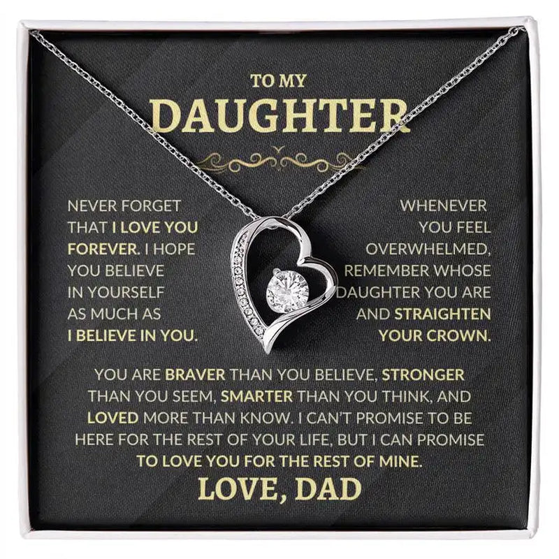 Heart Knot Pendant Necklace for Daughters - A Thoughtful Gift from Dad for Christmas 2024