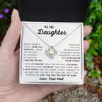 Heart Knot Pendant Necklace for Daughters - A Thoughtful Gift from Dad for Christmas 2024