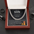 Stylish Stainless Steel Cuban Chain Necklace - The Perfect Gift for Your Son from Dad, Ideal for Birthdays and Anniversaries!