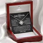 Heart Knot Pendant Necklace for Daughters - A Thoughtful Gift from Dad for Christmas 2024