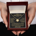 Heart Knot Pendant Necklace for Daughters - A Thoughtful Gift from Dad for Christmas 2024